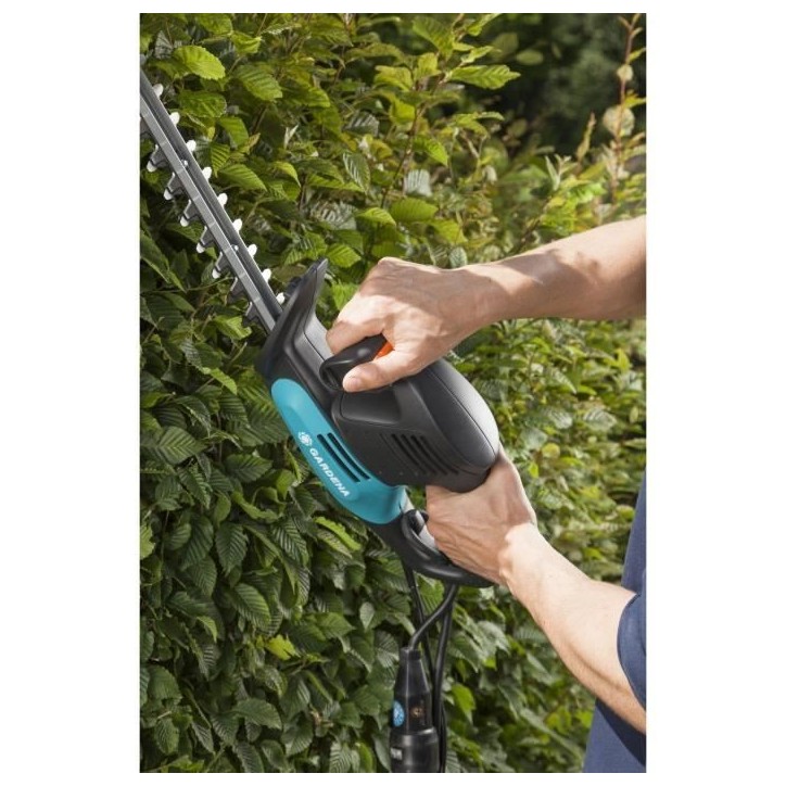 Taille-haies électrique GARDENA - EasyCut 500/55 - 500W - 55 cm - Poignée ErgoLine - Butée de protection