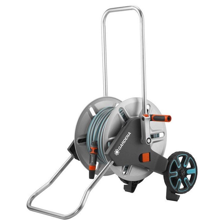 Enrouleur de tuyau GARDENA CleverRoll M métal – Tuyau Classic 25m Ø15mm – Adapté petit jardin – Kit complet (18543-26) Enrouleur de tuyau GARDENA CleverRoll M métal – Tuyau Classic 25m Ø15mm – Adapté petit jardin – Kit complet (18543-26)