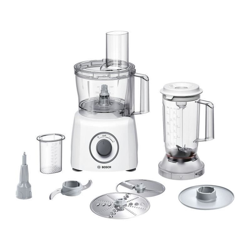 Robot multifonctions BOSCH MultiTalent3 - Blanc - 800 W - 2 vitesses e Robot multifonctions BOSCH MultiTalent3 - Blanc - 800 W - 2 vitesses e