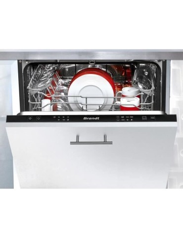 Lave-vaisselle encastrable BRANDT LVE134J - Induction - 13 couverts - L60cm - 44dB - Noir
