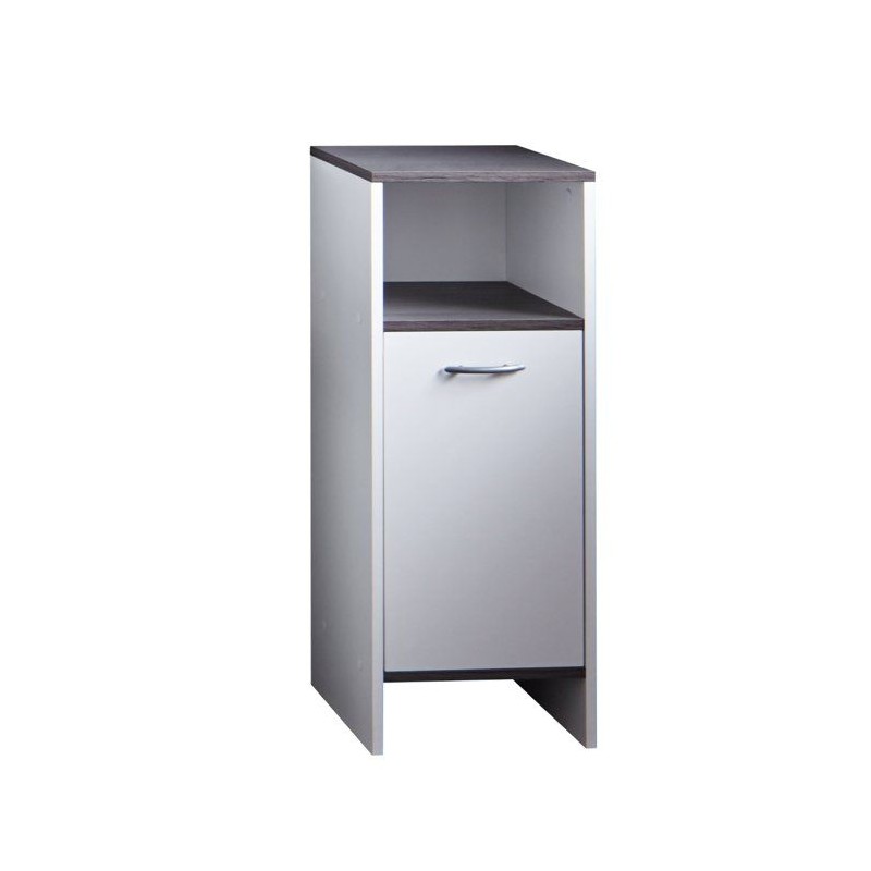 Meuble de salle de bain - rangement bas - Blanc -L32 x H82 x P28 cm -