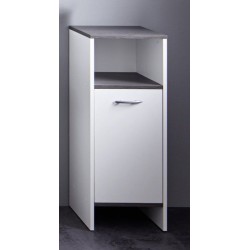 Meuble de salle de bain - rangement bas - Blanc -L32 x H82 x P28 cm -