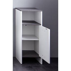 Meuble de salle de bain - rangement bas - Blanc -L32 x H82 x P28 cm -