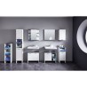 Meuble de salle de bain - rangement bas - Blanc -L32 x H82 x P28 cm -