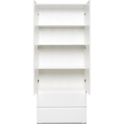 Armoire IMAGE7 - 2 portes + 2 tiroirs - Blanc Mat - L80 x H191 x P40 c