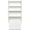 Armoire IMAGE7 - 2 portes + 2 tiroirs - Blanc Mat - L80 x H191 x P40 c