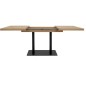 Table a manger extensible - ORLANDO - Chene artisan / noir - 6 a 10 personnes - 120-200 x 75 x 80 cm