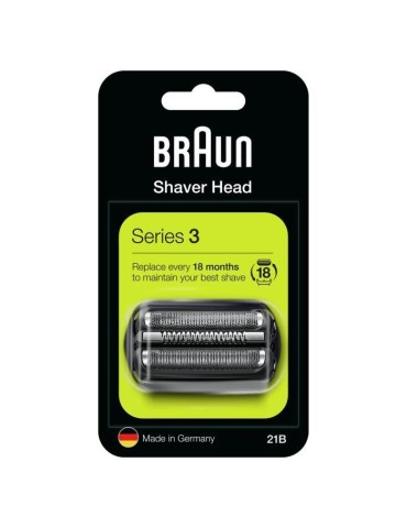 Tete de rechange 21B pour rasoir électrique Braun Series 3 - Noir