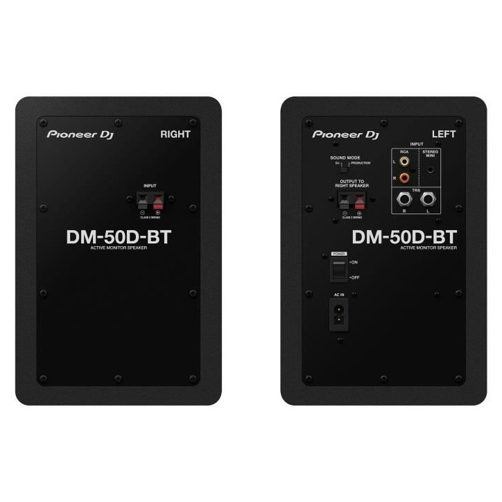 Enceintes de monitoring - PIONEER DJ - DM-50D-BT - Bluetooth - 2x25W - Bass Reflex - Noir Enceintes de monitoring - PIONEER DJ - DM-50D-BT - Bluetooth - 2x25W - Bass Reflex - Noir