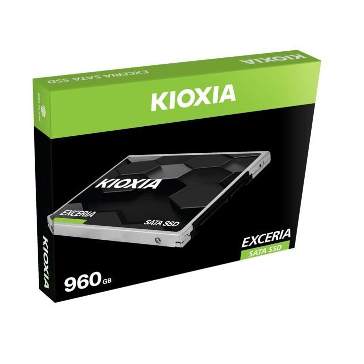 SSD - KIOXIA - EXCERIA - 960 Go, 2.5, 555 Mo/s lecture, 540 Mo/s écriture, 6 Gbit/s, pour ordinateur portable SSD - KIOXIA - EXCERIA - 960 Go, 2.5, 555 Mo/s lecture, 540 Mo/s écriture, 6 Gbit/s, pour ordinateur portable