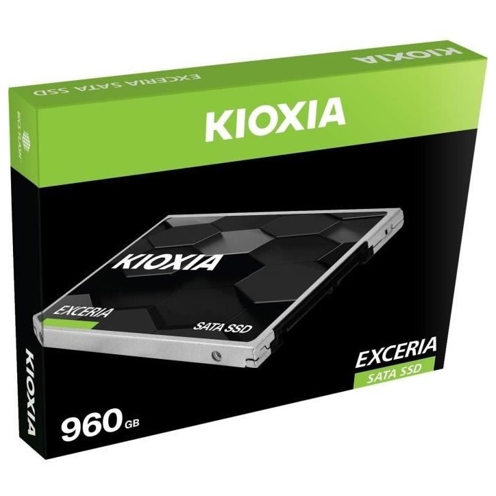 SSD - KIOXIA - EXCERIA - 960 Go, 2.5, 555 Mo/s lecture, 540 Mo/s écriture, 6 Gbit/s, pour ordinateur portable SSD - KIOXIA - EXCERIA - 960 Go, 2.5, 555 Mo/s lecture, 540 Mo/s écriture, 6 Gbit/s, pour ordinateur portable