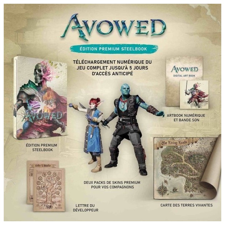 Avowed - Premium Edition SteelBook - Jeu Xbox Series X Avowed - Premium Edition SteelBook - Jeu Xbox Series X
