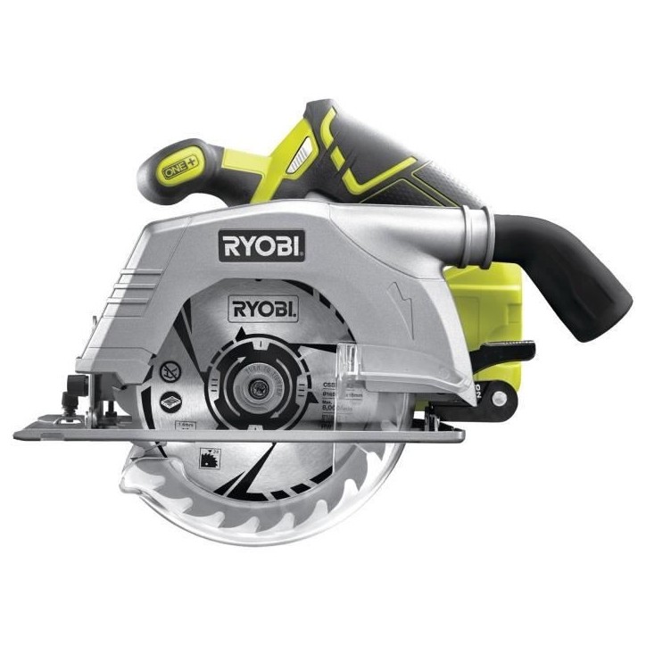RYOBI - Scie circulaire 18V ONE+ - diam. 165 mm x 16 mm - 4 700 tr/min - Livrée avec 1 lame 24 dents - R18CS-0 RYOBI - Scie circulaire 18V ONE+ - diam. 165 mm x 16 mm - 4 700 tr/min - Livrée avec 1 lame 24 dents - R18CS-0