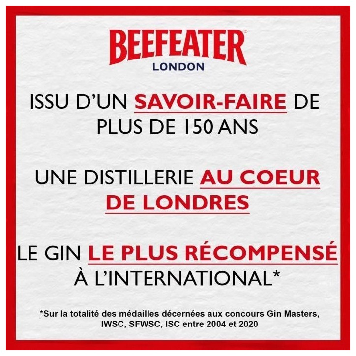 Beefeater - London Dry Gin - 40,0% Vol. - 70cl