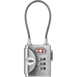 Cadenas câble TSA a Code Combinaison Programmable 3 Chiffres - Yale -