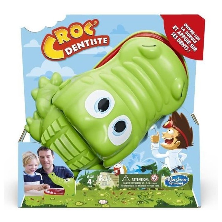 Croc' Dentiste, Jeu de société pour les petits, Jeu fun, Version française, Hasbro Gaming, Des 4 ans Croc' Dentiste, Jeu de société pour les petits, Jeu fun, Version française, Hasbro Gaming, Des 4 ans