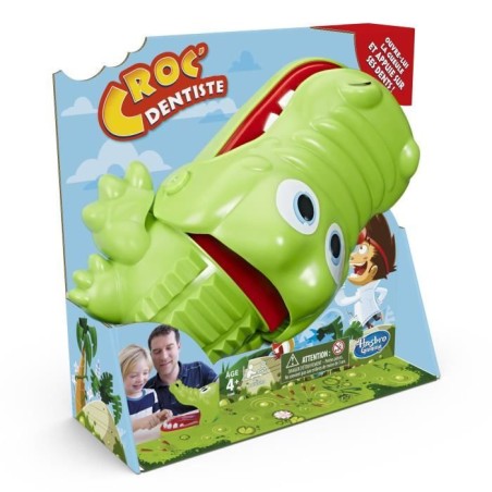 Croc' Dentiste, Jeu de société pour les petits, Jeu fun, Version française, Hasbro Gaming, Des 4 ans