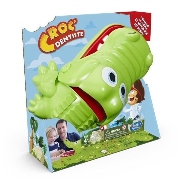 Croc' Dentiste, Jeu de société pour les petits, Jeu fun, Version française, Hasbro Gaming, Des 4 ans Croc' Dentiste, Jeu de société pour les petits, Jeu fun, Version française, Hasbro Gaming, Des 4 ans
