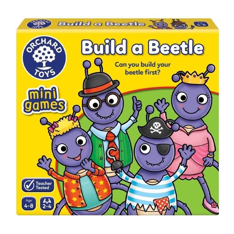Jeu de société - ORCHARD - Build a Beetle - Jeu de voyage compact -