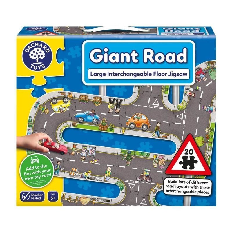 Puzzle - ORCHARD - Giant route Road - 20 grosses pieces interchangeabl Puzzle - ORCHARD - Giant route Road - 20 grosses pieces interchangeabl