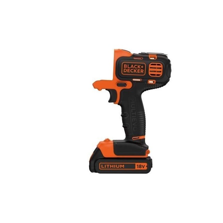 Perceuse visseuse multievo sans fil - 18V - BLACK+DECKER - MT218K-QW - batterie - chargeur - coffret Perceuse visseuse multievo sans fil - 18V - BLACK+DECKER - MT218K-QW - batterie - chargeur - coffret