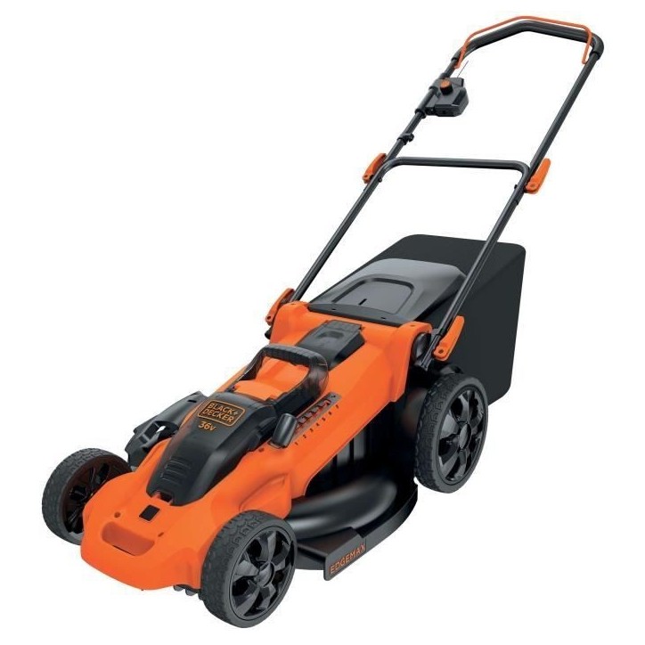 Tondeuse sans fil + 2 batterie 2Ah + chargeur - BLACK&DECKER - CLMA4820L2-QW - 36V - 48cm - Mulching, éjection latérale ou bac Tondeuse sans fil + 2 batterie 2Ah + chargeur - BLACK&DECKER - CLMA4820L2-QW - 36V - 48cm - Mulching, éjection latérale ou bac