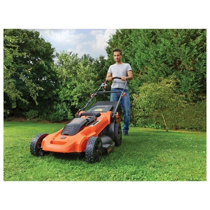 Tondeuse sans fil + 2 batterie 2Ah + chargeur - BLACK&DECKER - CLMA4820L2-QW - 36V - 48cm - Mulching, éjection latérale ou bac Tondeuse sans fil + 2 batterie 2Ah + chargeur - BLACK&DECKER - CLMA4820L2-QW - 36V - 48cm - Mulching, éjection latérale ou bac