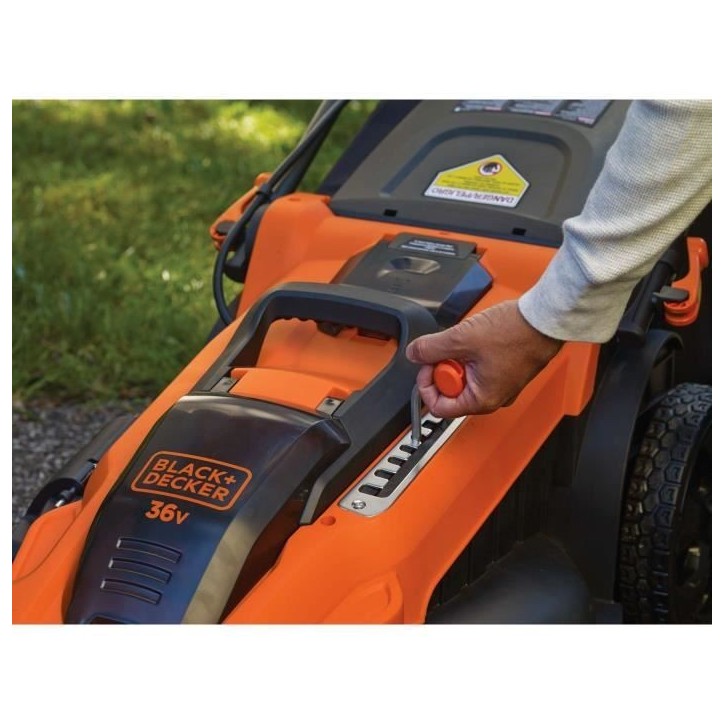 Tondeuse sans fil + 2 batterie 2Ah + chargeur - BLACK&DECKER - CLMA4820L2-QW - 36V - 48cm - Mulching, éjection latérale ou bac Tondeuse sans fil + 2 batterie 2Ah + chargeur - BLACK&DECKER - CLMA4820L2-QW - 36V - 48cm - Mulching, éjection latérale ou bac