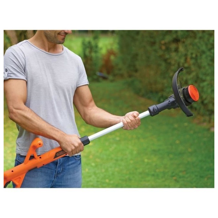 Coupe-bordure électrique BLACK+DECKER - ST1823 - 18V - 25 cm - Avec batterie 18 V - tete pivotante Coupe-bordure électrique BLACK+DECKER - ST1823 - 18V - 25 cm - Avec batterie 18 V - tete pivotante
