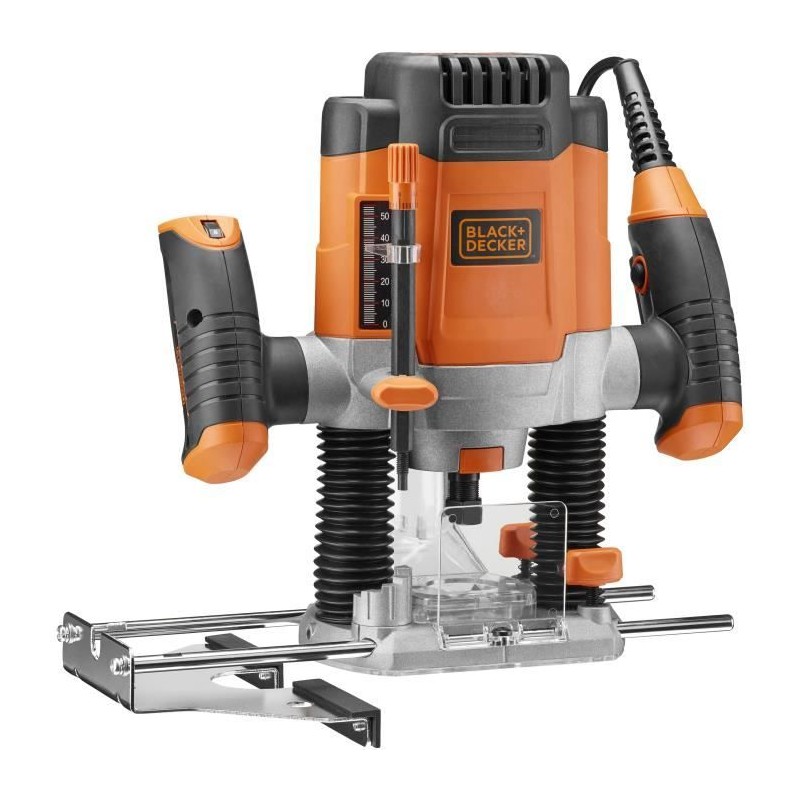 Défonceuse filaire - BLACK+DECKER - KW1200E-QS - 1200W - 7 accessoire Défonceuse filaire - BLACK+DECKER - KW1200E-QS - 1200W - 7 accessoire
