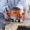 Défonceuse filaire - BLACK+DECKER - KW1200E-QS - 1200W - 7 accessoire