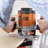 Défonceuse filaire - BLACK+DECKER - KW1200E-QS - 1200W - 7 accessoire