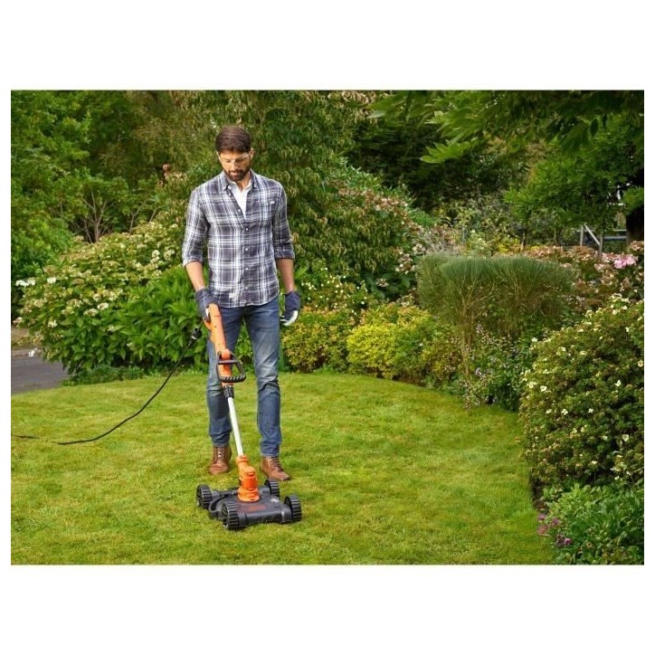 Coupe-bordures 3 en 1 électrique filaire - BLACK&DECKER - BESTA530CM-QS - 550W - 30cm - dresse-bordures + tonte