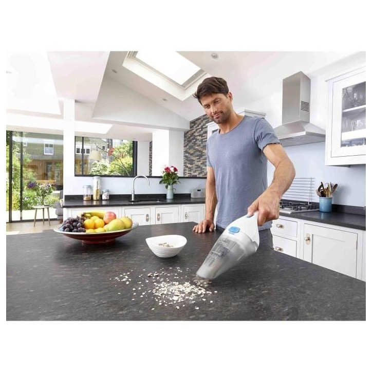 Aspirateur a main sans fil BLACK+DECKER NVC115JL-QW - 8 AW - 3,6 V - 1,5 Ah - 325 ml