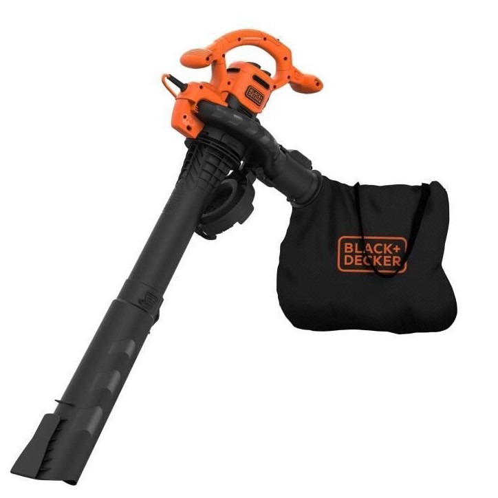Aspirateur souffleur broyeur filaire BLACK+DECKER - BEBLV260-QS - 2600W - Sac 40L - Systeme bi-tube Aspirateur souffleur broyeur filaire BLACK+DECKER - BEBLV260-QS - 2600W - Sac 40L - Systeme bi-tube