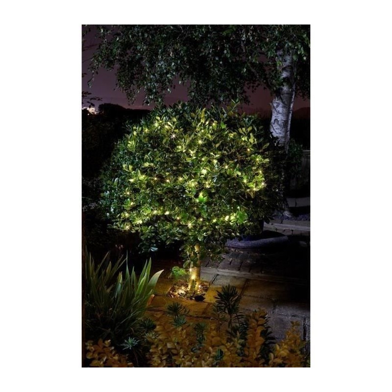 Guirlande solaire extérieure LUCIOLE 200 leds blanc chaud - SMART GAR Guirlande solaire extérieure LUCIOLE 200 leds blanc chaud - SMART GAR