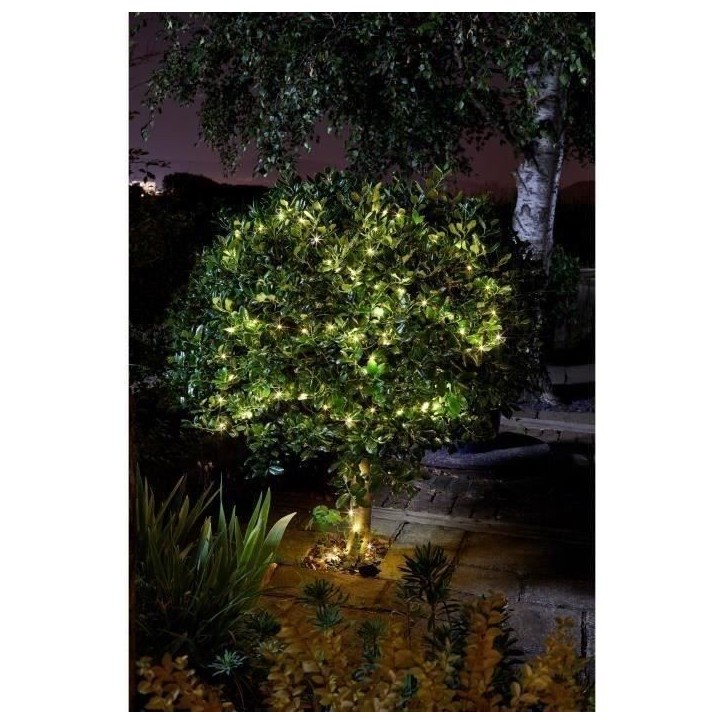 Guirlande solaire extérieure LUCIOLE 200 leds blanc chaud - SMART GARDEN - 21.9m Guirlande solaire extérieure LUCIOLE 200 leds blanc chaud - SMART GARDEN - 21.9m