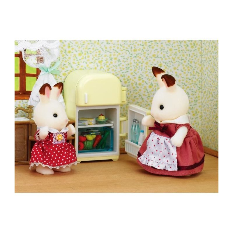 SYLVANIAN FAMILIES - 5014 - Set Maman Lapin Chocolat et Réfrigérateu SYLVANIAN FAMILIES - 5014 - Set Maman Lapin Chocolat et Réfrigérateu