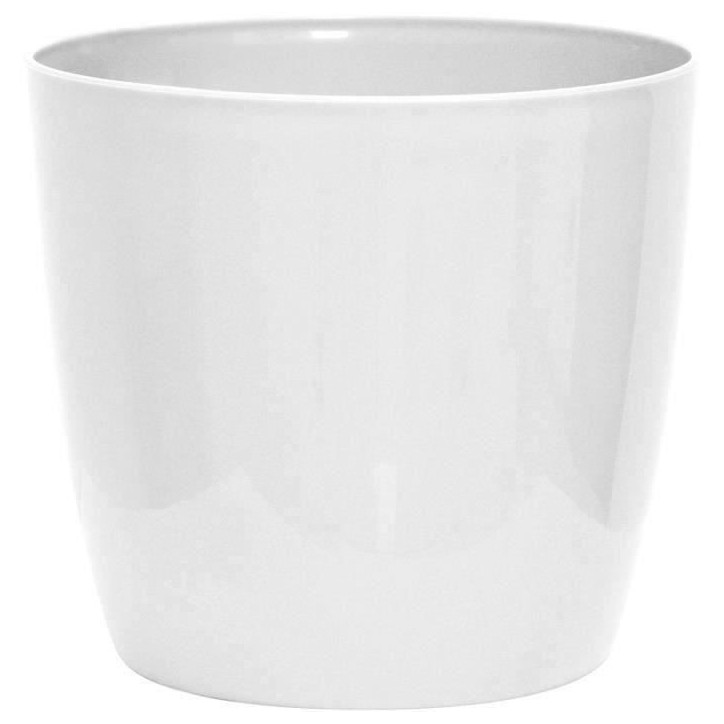 Cache-pot brillant - GARDEN ID - Shiny Blanc avec roulettes - 35 x 32 cm - Aspect céramique - Étanche - Déplacement aisé Cache-pot brillant - GARDEN ID - Shiny Blanc avec roulettes - 35 x 32 cm - Aspect céramique - Étanche - Déplacement aisé
