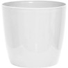 Cache-pot brillant - GARDEN ID - Shiny Blanc avec roulettes - 35 x 32