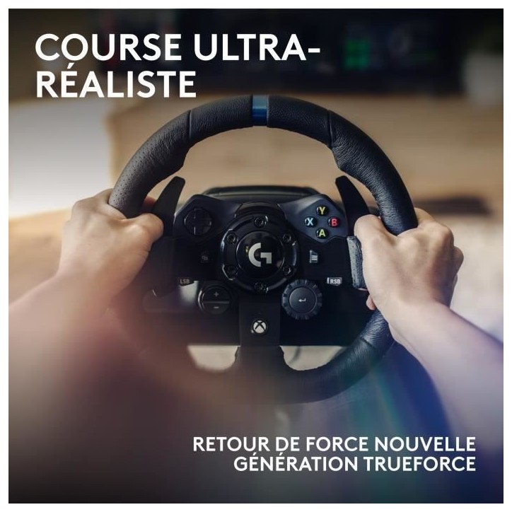Volant de course et pédales G923 - Logitech G - Compatible Xbox serie X/S, One et PC Volant de course et pédales G923 - Logitech G - Compatible Xbox serie X/S, One et PC