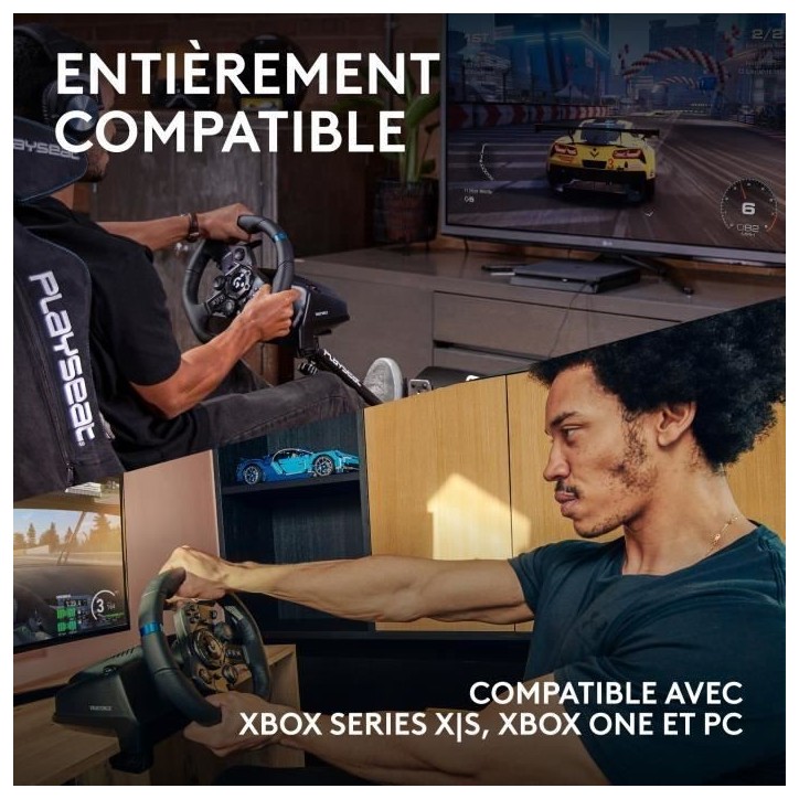 Volant de course et pédales G923 - Logitech G - Compatible Xbox serie X/S, One et PC Volant de course et pédales G923 - Logitech G - Compatible Xbox serie X/S, One et PC