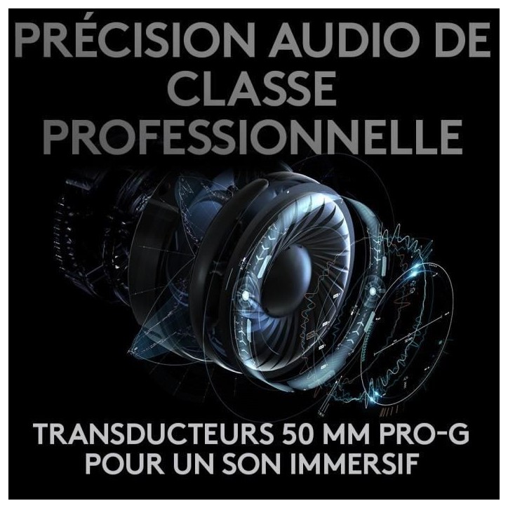 Casque gamer - Sans fil - Logitech G - Pro X - Bluetooth - PC - Noir Casque gamer - Sans fil - Logitech G - Pro X - Bluetooth - PC - Noir