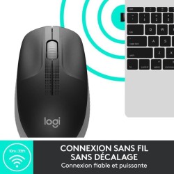 Souris - Sans fil - Logitech - M190 - Gris