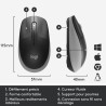 Souris - Sans fil - Logitech - M190 - Gris