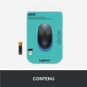 Souris - Sans fil - Logitech - M190 - Bleu