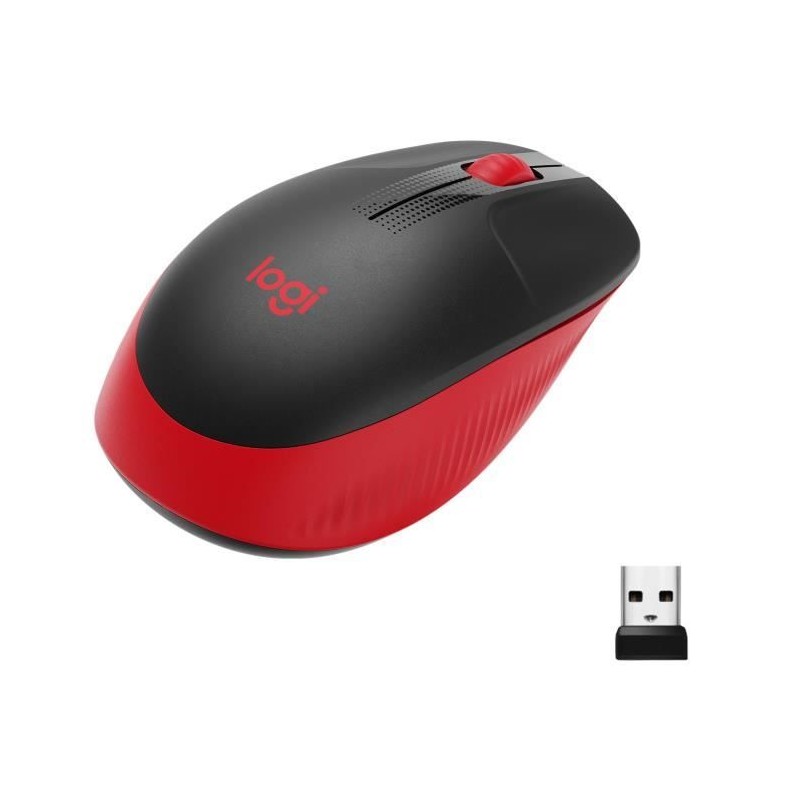 Souris - Sans fil - Logitech - M190 - Rouge Souris - Sans fil - Logitech - M190 - Rouge
