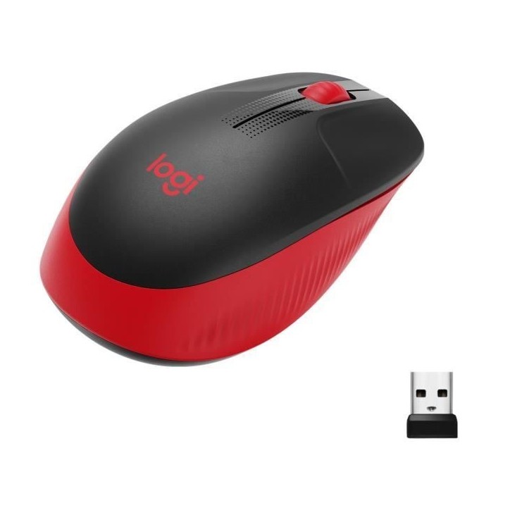 Souris - Sans fil - Logitech - M190 - Rouge