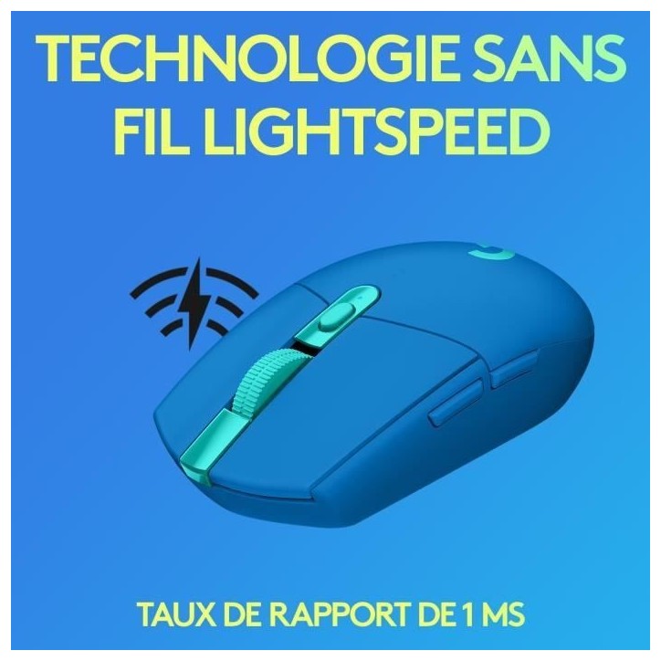 Souris gamer - Sans fil - Logitech G - G305 Lightspeed - Bleu Souris gamer - Sans fil - Logitech G - G305 Lightspeed - Bleu
