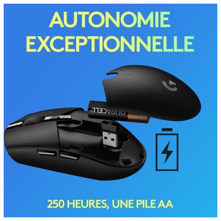Souris gamer - Sans fil - Logitech G - G305 Lightspeed - Bleu Souris gamer - Sans fil - Logitech G - G305 Lightspeed - Bleu